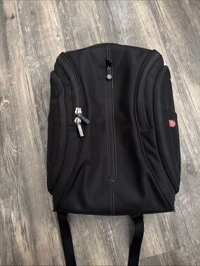 Men's Black Travel Backpack with Padded Straps